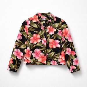 Floral Black & Floral Jacket Small